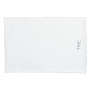 Monogramas Iniciais do Modern Black White Pillowca