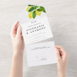 Monogramas Lemon Branch Greenery Casamento