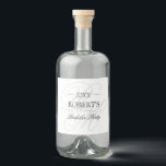 Monogramas minimalistas de solteiro elegante<br><div class="desc">Rótulo de Garrafa Liquidada do Partido Elegante Monogramado Minimalista</div>