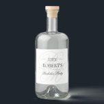 Monogramas minimalistas de solteiro elegante<br><div class="desc">Rótulo de Garrafa Liquidada do Partido Elegante Monogramado Minimalista</div>