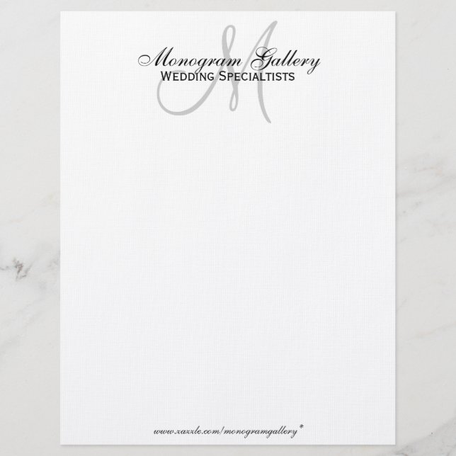 Monogramas, papel timbrado para roupa (Frente)