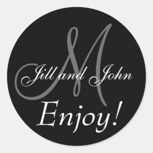 Monogramas para etiquetas Wedding do favor