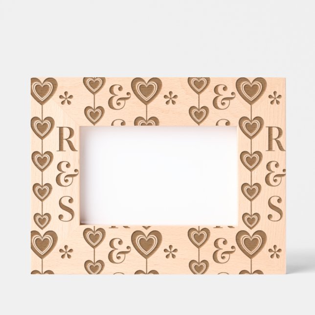 Monogramas personalizados e cordas de coração (Front)