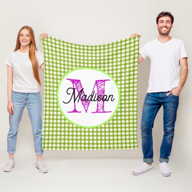 Monogramas personalizam cobertor de velo (In Situ)