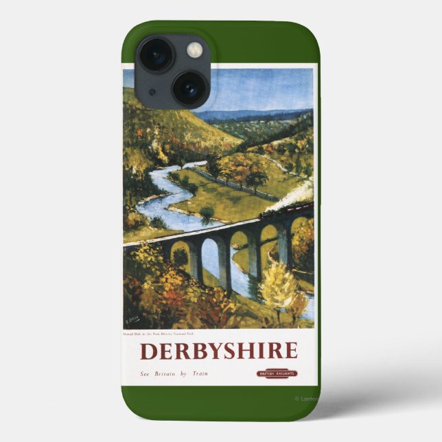 Monsal Dale, trem e viaduto British Rail (Verso)