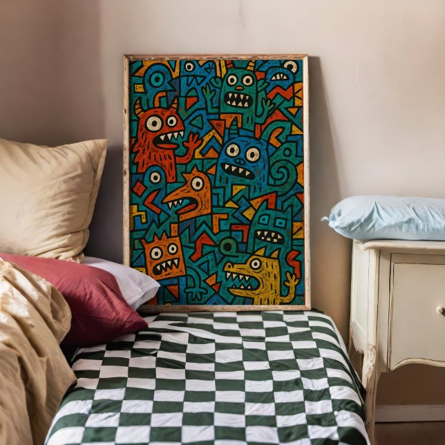 Monster Chaos Fun Artsy Poster (Criador carregado)