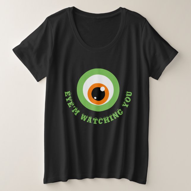 Monster Eye Pun Mais T-Shirt Do Tamanho (Frente do Design)