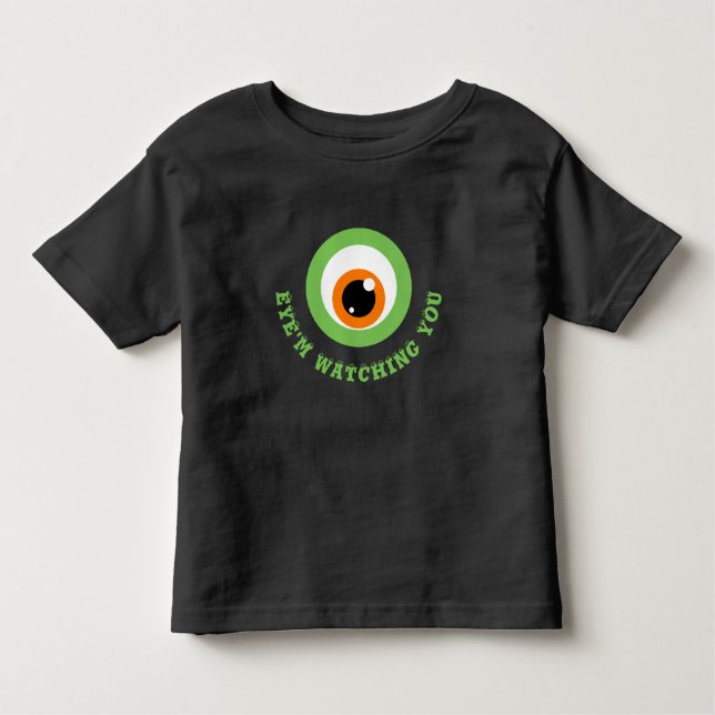 Monster Eye Pun Toddler T-Shirt (Frente)