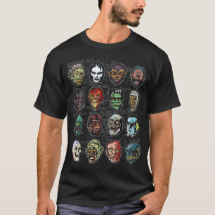 Monster Máscaras Colorido Camisa (Preto)