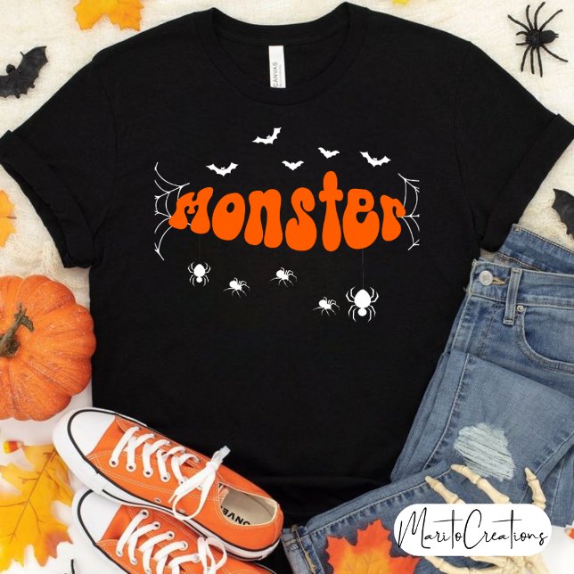Monster Modern Girl's Scary T-shirt in black (Criador carregado)