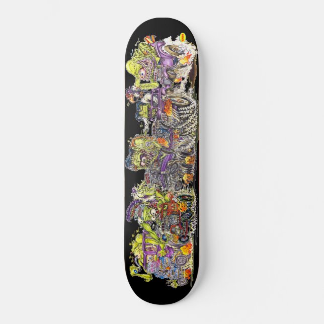 Monster Rally SPOOK RODS Skate Deck (Frente)
