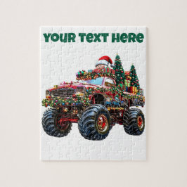 Monster Truck Christmas - Editable Quebra-cabeça