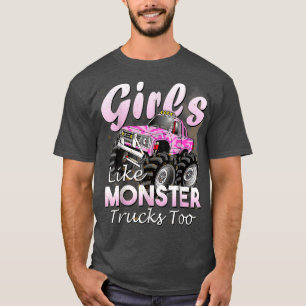 Monster Truck T Camisa Meninas Como Monstros També