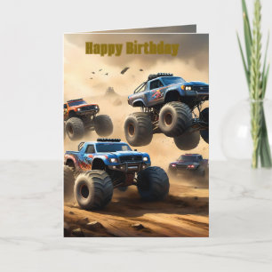 Monster Trucks Correndo no Deserto, Cartão de Aniv