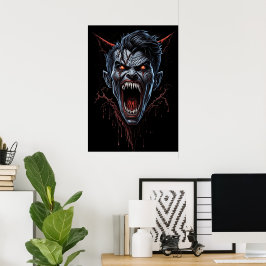 Monster Vampire Scary Poster Wall Decor