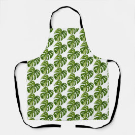 Monstera Albo Gardening Apron  Rare Houseplant Art