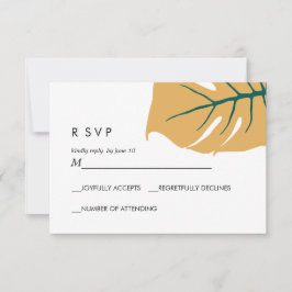 Monstera | Amarelo |  Resposta de Casamento RSVP