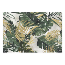 Monstera Leaf e Dourada Majestade Palm Leaf Greene