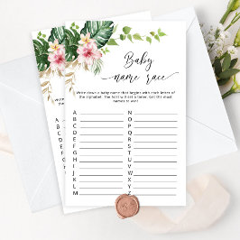 Monstera Tropical Jogo do nome do bebê