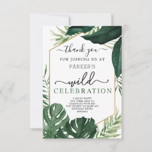 Monstera tropical Selvagem Um Cartões de agradecim