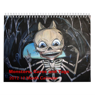 Monstro, cavernas e Tag 2012 calendário de 12