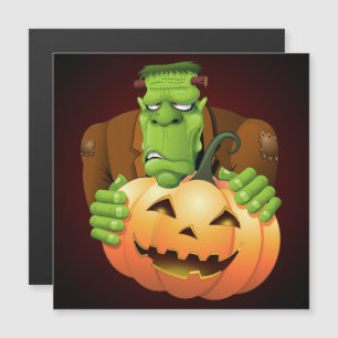 Monstro de Frankenstein Desenho com Abóbora