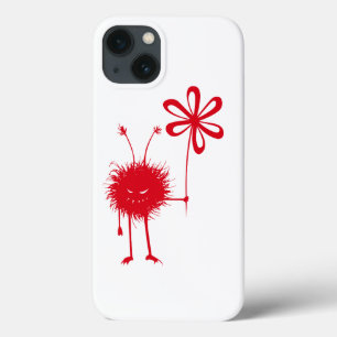 Monstro mau no vermelho - inseto mau da flor