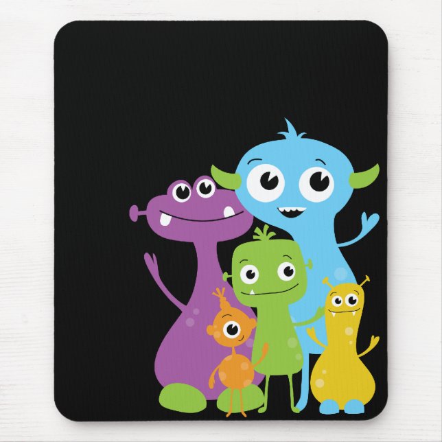 Monstro parvos Mousepad para miúdos (Frente)