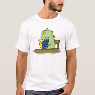 Monstro que lê o t-shirt cómico