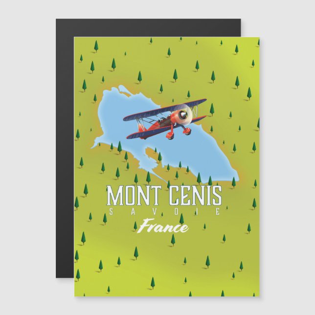 Mont Cenis Savoie, frança Map (Frente/Verso)