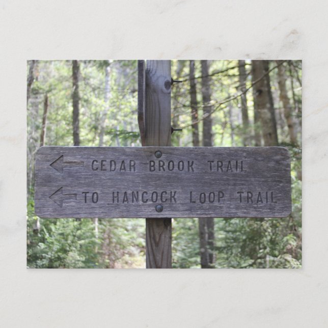 Mont Hancock Sinal de Hiking New Hampshire Cartão  (Frente)