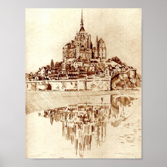 Mont Santo Michel Monastary Poster (Frente)