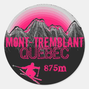 Mont Tremblant Quebec, autocolantes cor-de-rosa de