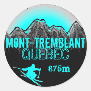 Mont Tremblant Quebec, etiquetas de arte de ski