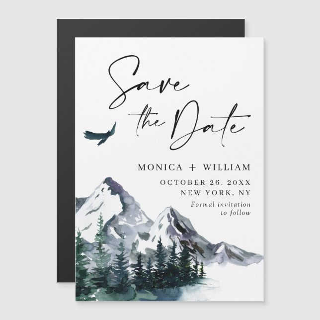 Monta Floresta Salve a Placa Magnética de Data (Frente/Verso)