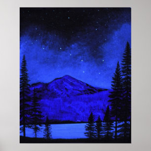 Montagem Shasta do ~ do poster na luz das estrelas