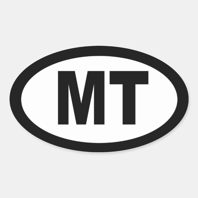 Montana - folha de 4 autocolantes ovais (Frente)