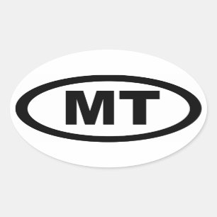 Montana - folha de 4 etiquetas ovais do carro