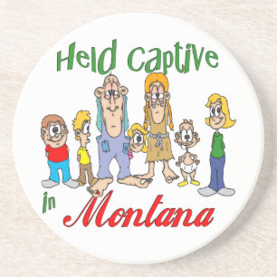 Montana Funny Trailer Park Sandstone Porta copos