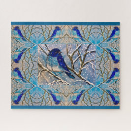 Montanha Bluebird na Quebra-cabeça de neve