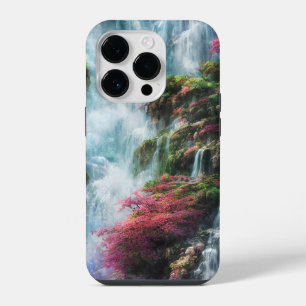 Montanha de Cachoeira de Primavera Flores Rosa 11