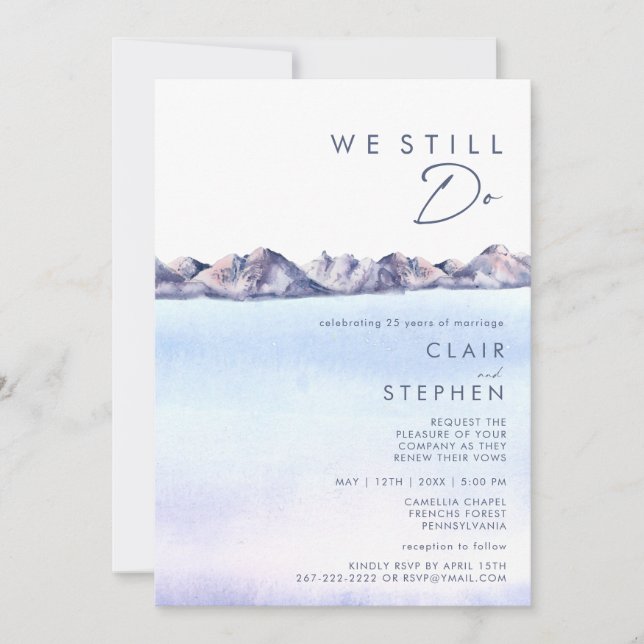 Montanha de inverno Ainda Fazemos Convite Renováve (Frente)