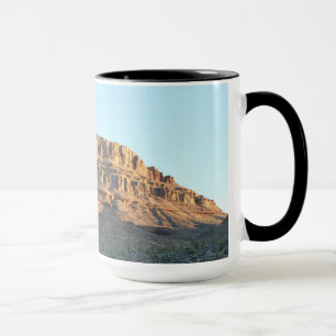 Montanha do espírito da caneca com borda preta
