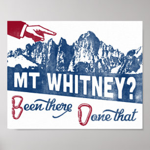 Montanha do Mt Whitney Poster Subindo Souvenir