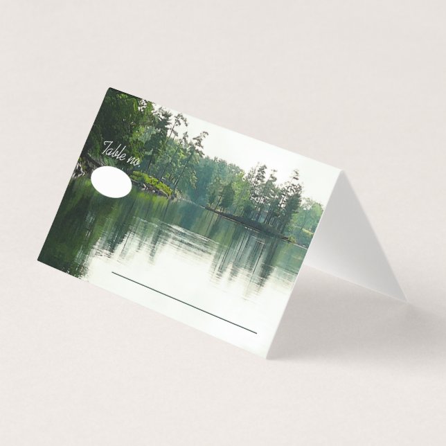 Montanha Lago Refletir convidados de casamento rús (Frente)