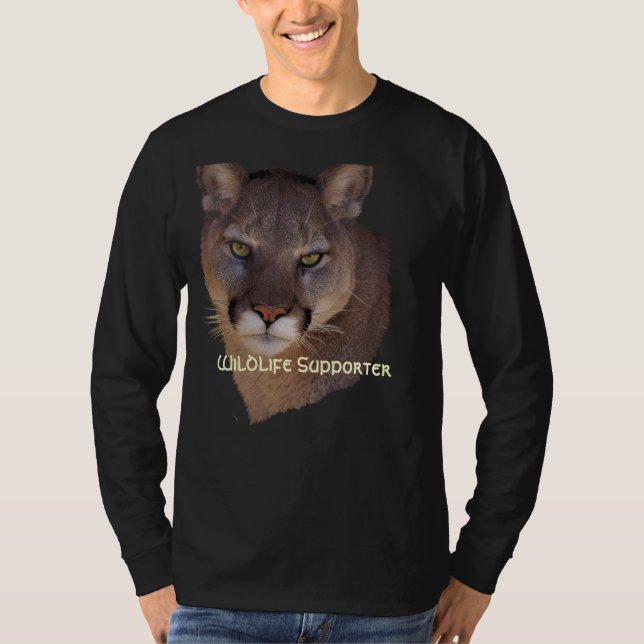MONTANHA LION Cougar, Grande Camisa Selvagem De Ga (Frente)
