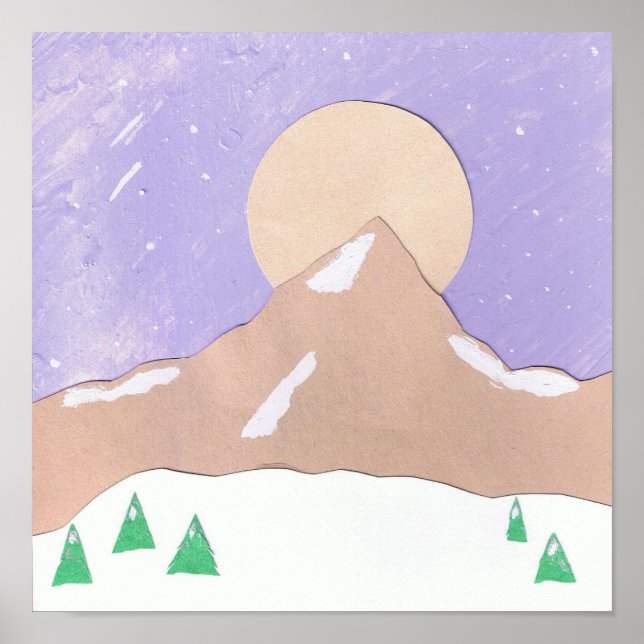 Montanha na Poster de neve (Frente)