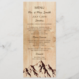 Montanha queimada no Menu Casamento Russo da Madei