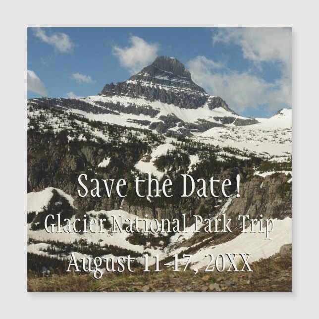 Montanha Reynolds desde Logan Pass no Glacier Park (Frente)