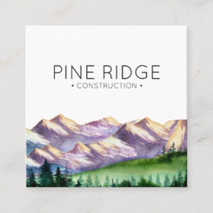 Montanha Rústica Cartão de Visita Quadrado
